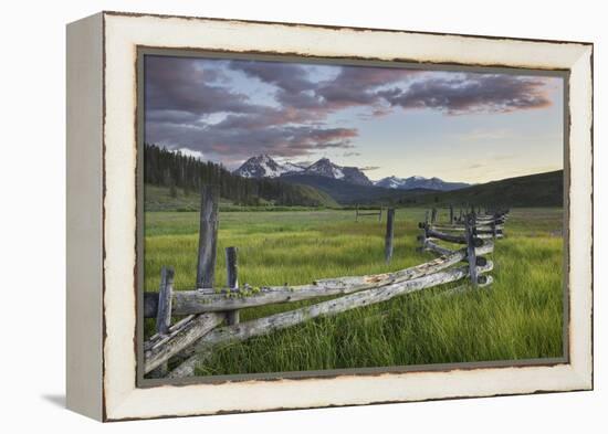 USA, Idaho. Wetlands in Stanley Basin, Sawtooth Mountains.-Alan Majchrowicz-Framed Premier Image Canvas