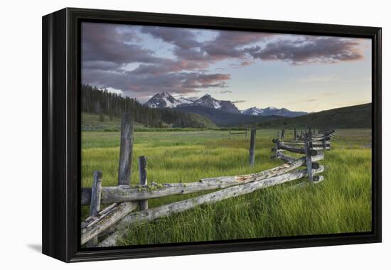 USA, Idaho. Wetlands in Stanley Basin, Sawtooth Mountains.-Alan Majchrowicz-Framed Premier Image Canvas