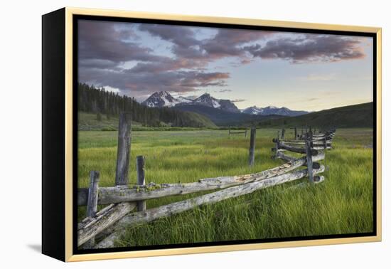 USA, Idaho. Wetlands in Stanley Basin, Sawtooth Mountains.-Alan Majchrowicz-Framed Premier Image Canvas