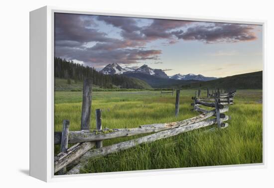 USA, Idaho. Wetlands in Stanley Basin, Sawtooth Mountains.-Alan Majchrowicz-Framed Premier Image Canvas