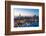 Usa, Illinois, Chicago. Aerial Dusk View of the City and Millennium Park in Winter.-Nick Ledger-Framed Photographic Print