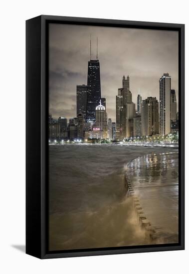 Usa, Illinois, Chicago, the Hancock Tower and Downtown Skyline from Lake Michigan-Gavin Hellier-Framed Premier Image Canvas