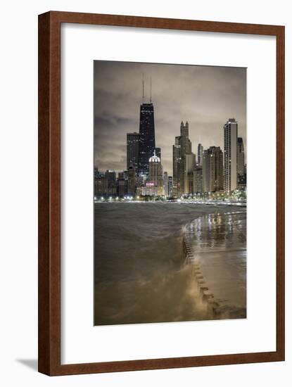 Usa, Illinois, Chicago, the Hancock Tower and Downtown Skyline from Lake Michigan-Gavin Hellier-Framed Photographic Print