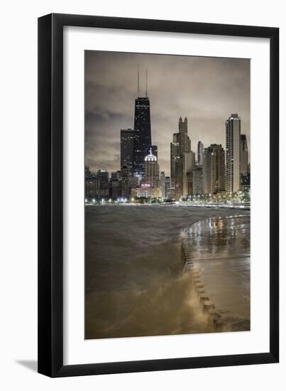 Usa, Illinois, Chicago, the Hancock Tower and Downtown Skyline from Lake Michigan-Gavin Hellier-Framed Photographic Print