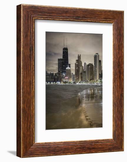 Usa, Illinois, Chicago, the Hancock Tower and Downtown Skyline from Lake Michigan-Gavin Hellier-Framed Photographic Print