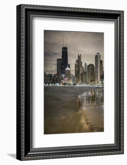 Usa, Illinois, Chicago, the Hancock Tower and Downtown Skyline from Lake Michigan-Gavin Hellier-Framed Photographic Print