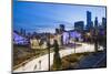 USA, Illinois, Chicago. The Maggie Daley Park Ice Skating Ribbon on a cold Winter's evening.-Nick Ledger-Mounted Photographic Print
