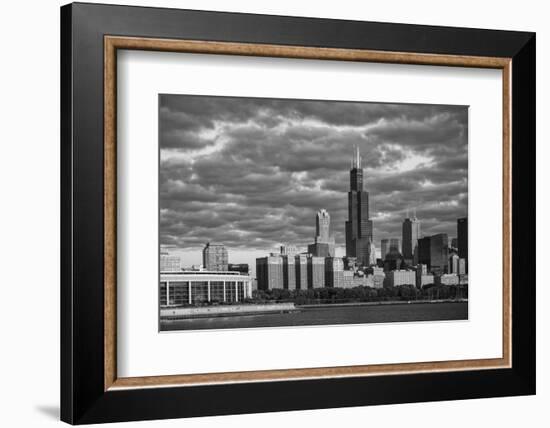 Usa,Illinois, Midwest, Cook County, Chicago,Shedd Aquarium and Skyline-Christian Heeb-Framed Photographic Print