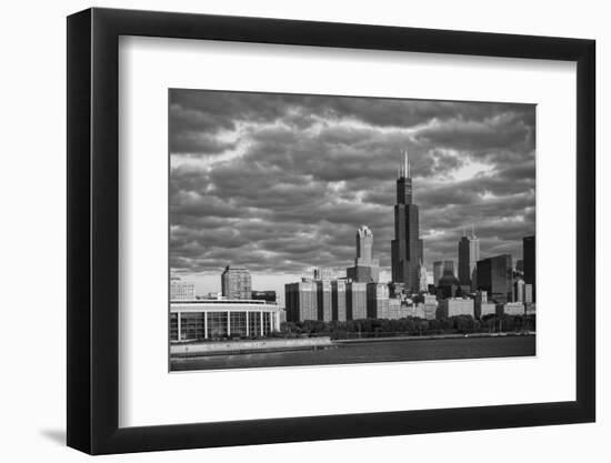 Usa,Illinois, Midwest, Cook County, Chicago,Shedd Aquarium and Skyline-Christian Heeb-Framed Photographic Print