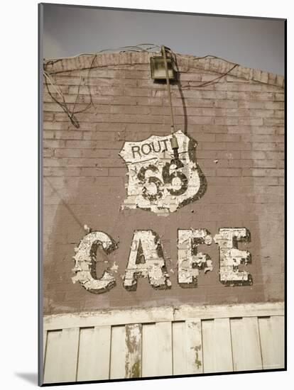 USA, Illinois, Route 66, Litchfield Route 66 Cafe-Alan Copson-Mounted Photographic Print