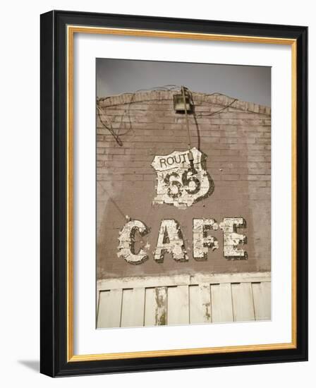 USA, Illinois, Route 66, Litchfield Route 66 Cafe-Alan Copson-Framed Photographic Print