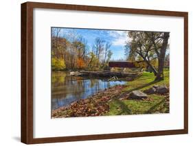 USA, Indiana, Cataract Falls State Recreation Area, Covered Bridge-Rona Schwarz-Framed Photographic Print
