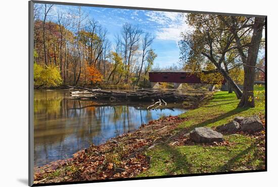 USA, Indiana, Cataract Falls State Recreation Area, Covered Bridge-Rona Schwarz-Mounted Photographic Print