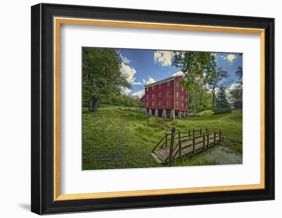 USA, Indiana, Cutler. Adams Mill-Rona Schwarz-Framed Photographic Print