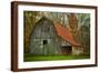 USA, Indiana. Rural Landscape, Vine Covered Barn with Red Roof-Rona Schwarz-Framed Photographic Print