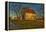 USA, Indiana, Rural Scene of Red Roofed Barn-Rona Schwarz-Framed Premier Image Canvas