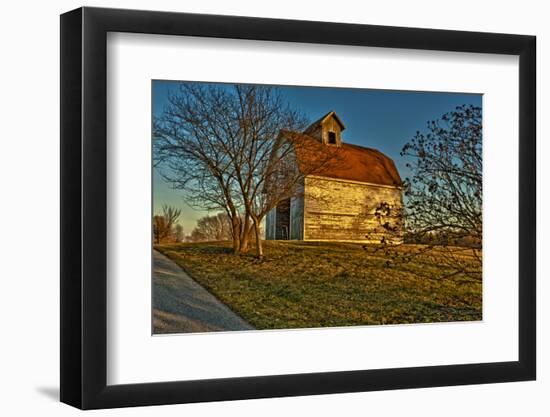 USA, Indiana, Rural Scene of Red Roofed Barn-Rona Schwarz-Framed Photographic Print