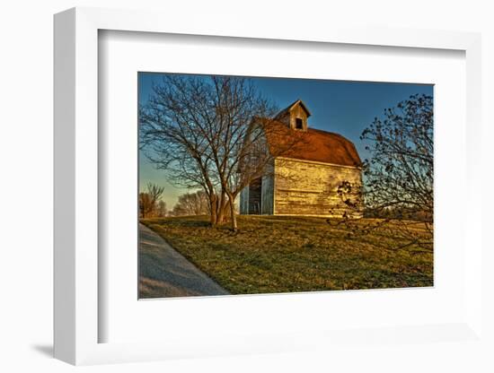 USA, Indiana, Rural Scene of Red Roofed Barn-Rona Schwarz-Framed Photographic Print