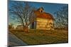 USA, Indiana, Rural Scene of Red Roofed Barn-Rona Schwarz-Mounted Photographic Print