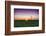 USA, Indiana. Soybean Field and Wind Farm at Sundown-Rona Schwarz-Framed Photographic Print