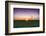 USA, Indiana. Soybean Field and Wind Farm at Sundown-Rona Schwarz-Framed Photographic Print