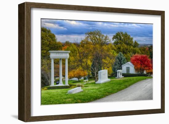 USA, Indianapolis, Indiana. Crown Hill Cemetery-Rona Schwarz-Framed Photographic Print