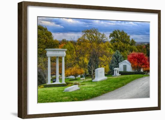 USA, Indianapolis, Indiana. Crown Hill Cemetery-Rona Schwarz-Framed Photographic Print