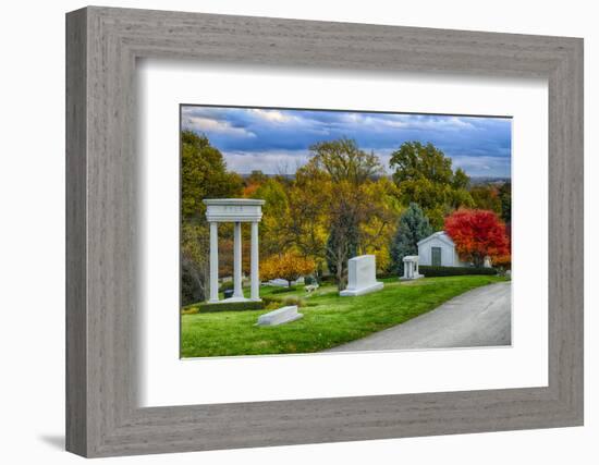 USA, Indianapolis, Indiana. Crown Hill Cemetery-Rona Schwarz-Framed Photographic Print