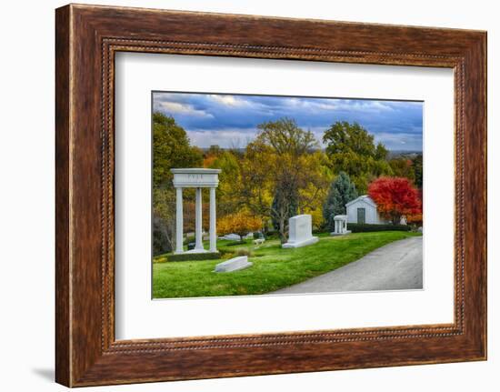 USA, Indianapolis, Indiana. Crown Hill Cemetery-Rona Schwarz-Framed Photographic Print