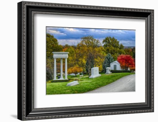 USA, Indianapolis, Indiana. Crown Hill Cemetery-Rona Schwarz-Framed Photographic Print