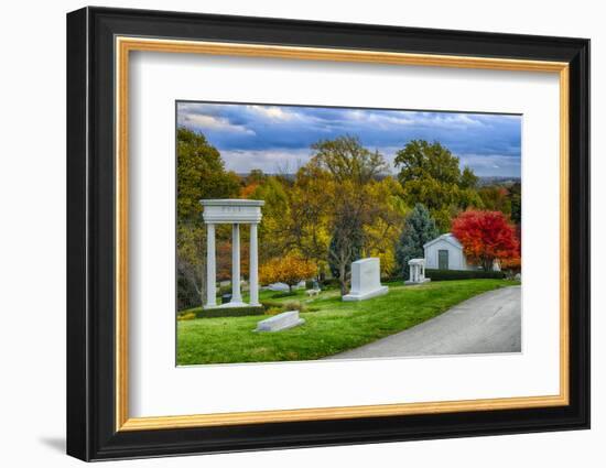 USA, Indianapolis, Indiana. Crown Hill Cemetery-Rona Schwarz-Framed Photographic Print