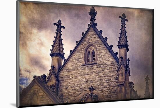 USA, Indianapolis, Indiana. the Gothic Chapel at Crown Hill Cemetery-Rona Schwarz-Mounted Photographic Print