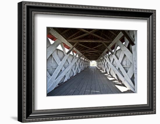 USA, Iowa, St. Charles, Imes Covered Bridge-Bernard Friel-Framed Photographic Print