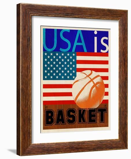 USA Is Basketball-Joost Hogervorst-Framed Art Print