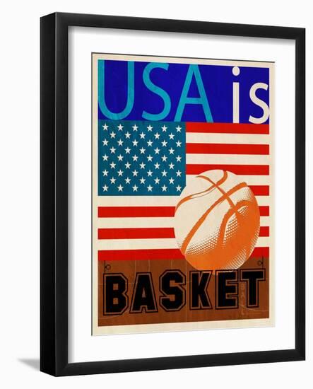 USA Is Basketball-Joost Hogervorst-Framed Art Print