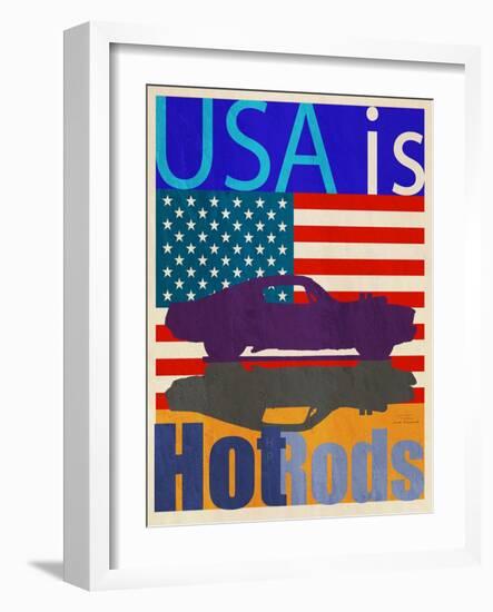 USA Is Hot Rods-Joost Hogervorst-Framed Art Print