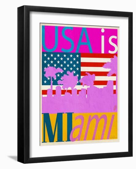 USA Is Miami-Joost Hogervorst-Framed Art Print