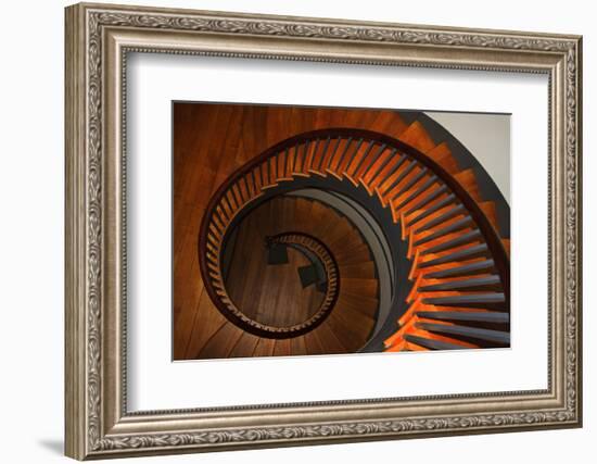 USA, Kentucky, Pleasant Hill, Spiral Staircase at the Shaker Village-Joanne Wells-Framed Photographic Print