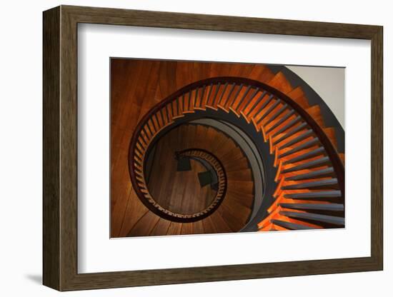 USA, Kentucky, Pleasant Hill, Spiral Staircase at the Shaker Village-Joanne Wells-Framed Photographic Print