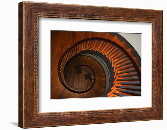 USA, Kentucky, Pleasant Hill, Spiral Staircase at the Shaker Village-Joanne Wells-Framed Photographic Print