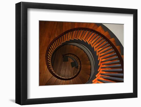 USA, Kentucky, Pleasant Hill, Spiral Staircase at the Shaker Village-Joanne Wells-Framed Photographic Print