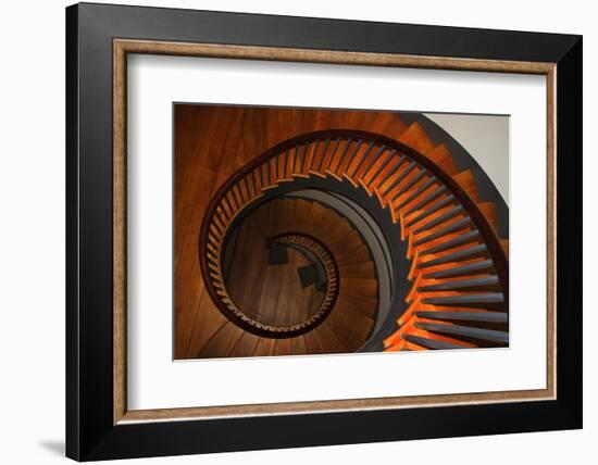 USA, Kentucky, Pleasant Hill, Spiral Staircase at the Shaker Village-Joanne Wells-Framed Photographic Print