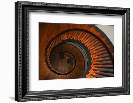 USA, Kentucky, Pleasant Hill, Spiral Staircase at the Shaker Village-Joanne Wells-Framed Photographic Print
