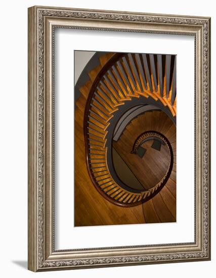 USA, Kentucky, Pleasant Hill, Spiral Staircase at the Shaker Village-Joanne Wells-Framed Photographic Print