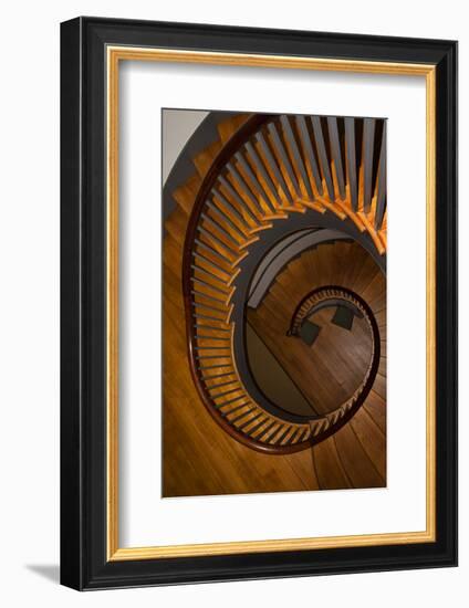 USA, Kentucky, Pleasant Hill, Spiral Staircase at the Shaker Village-Joanne Wells-Framed Photographic Print