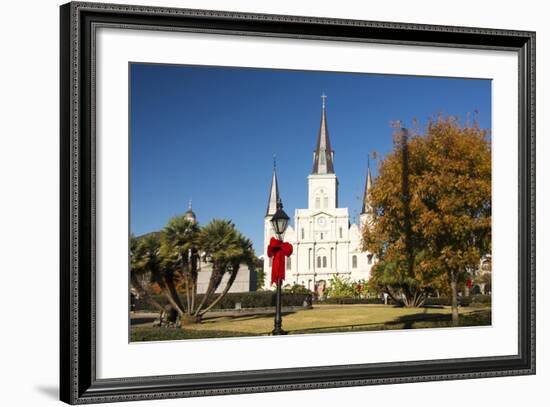 USA, LA, New Orleans. Jackson Square St Louis Cathedral Plaza d' Armas-Trish Drury-Framed Photographic Print