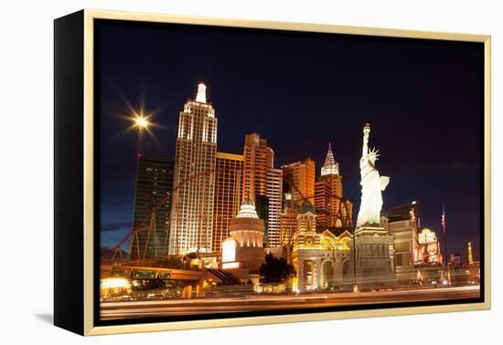 USA, Las Vegas, Hotel 'New York New York', Evening Light-Catharina Lux-Framed Premier Image Canvas