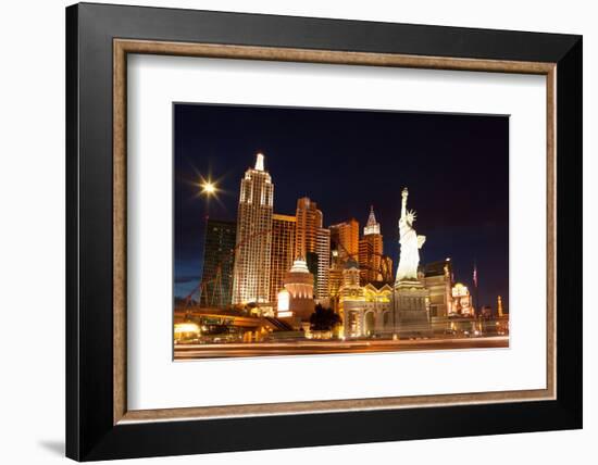 USA, Las Vegas, Hotel 'New York New York', Evening Light-Catharina Lux-Framed Photographic Print