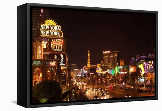 USA, Las Vegas, the Strip, Night Photography-Catharina Lux-Framed Premier Image Canvas