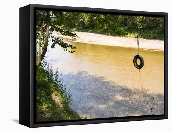 USA, Louisiana. Lower Mississippi River Basin, St. Francisville, road to Cat Island-Alison Jones-Framed Premier Image Canvas